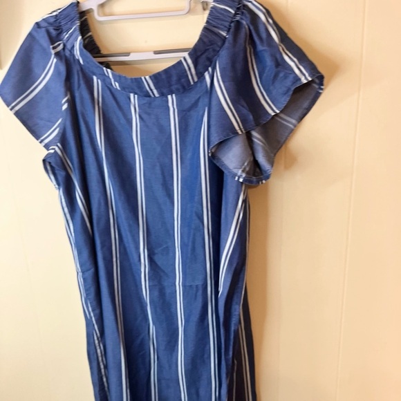 Appraisal Women Blue Strip dress. Size XL - Picture 5 of 16